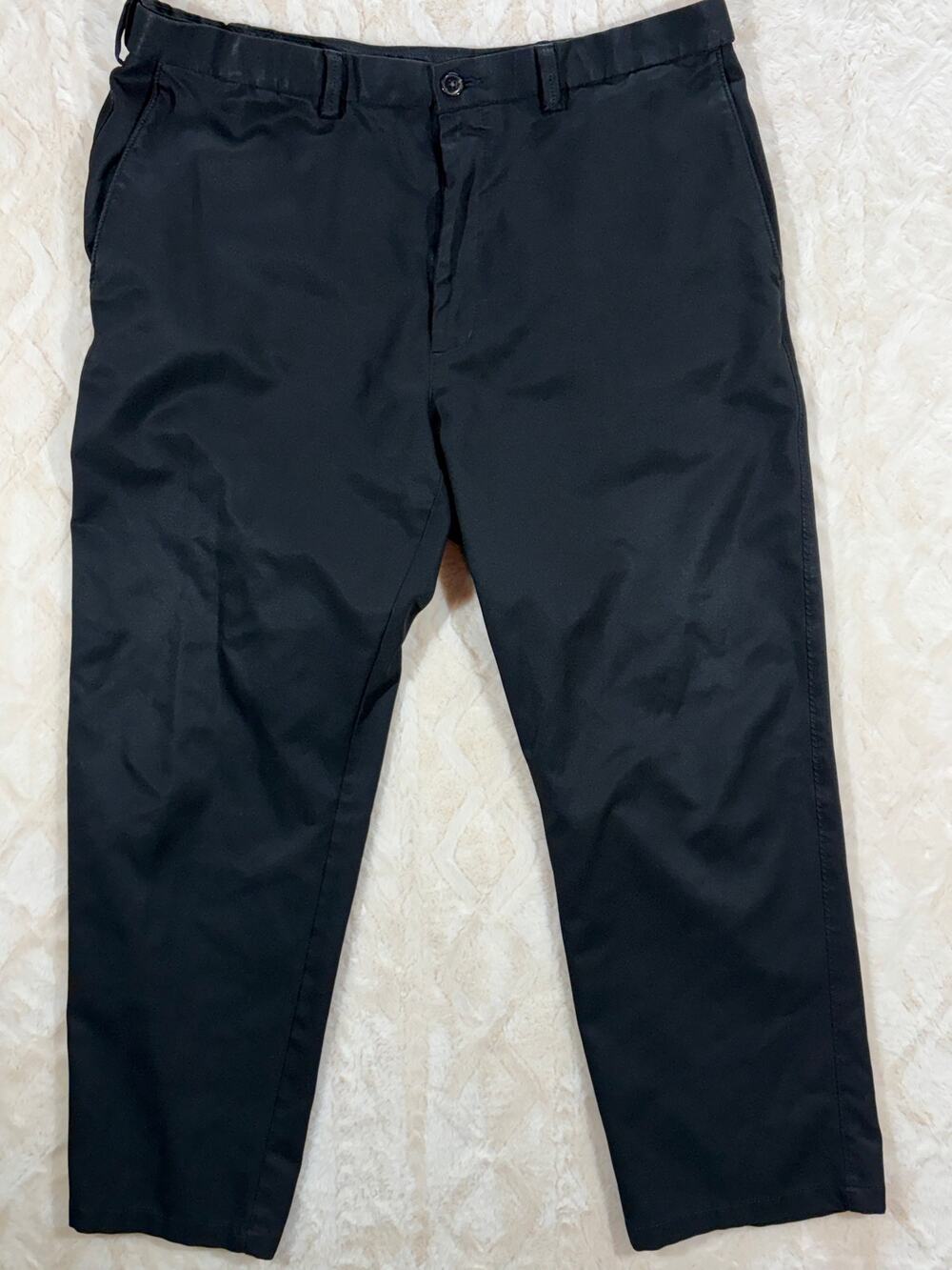 Haggar H26 Men’s 40x30 Black Dress Pants Flat Front Slacks EUC